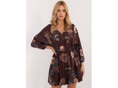 Robe tunique courte - marron
