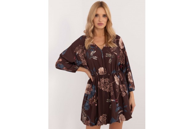 Robe tunique courte - marron