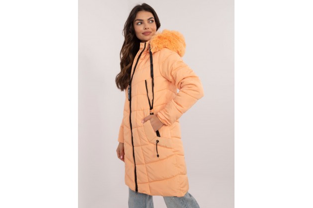 Veste d'hiver longue - orange clair