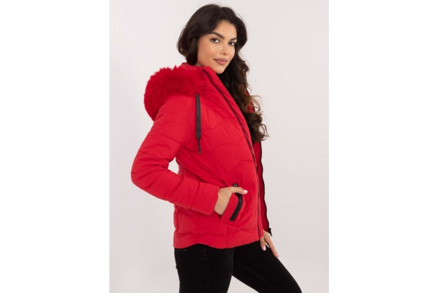 Veste d'hiver courte - rouge