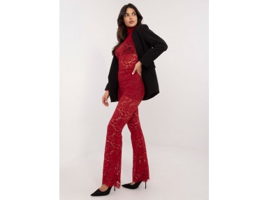 Pantalon en dentelle - rouge