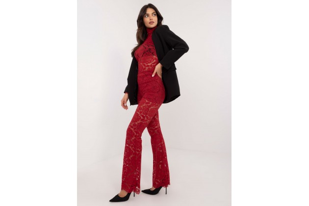 Pantalon en dentelle - rouge