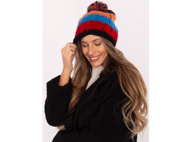 Bonnet avec pompon - orange