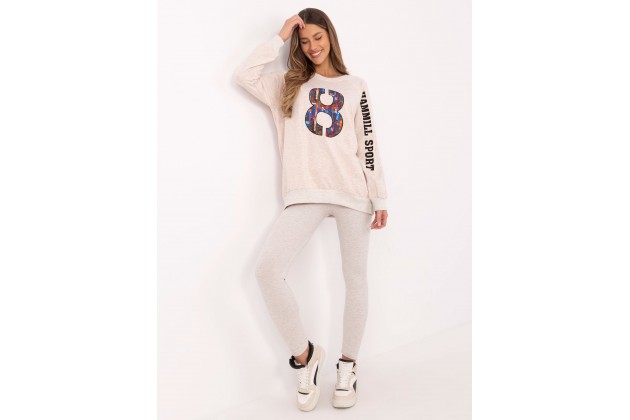 Ensemble avec sweat et leggings - beige