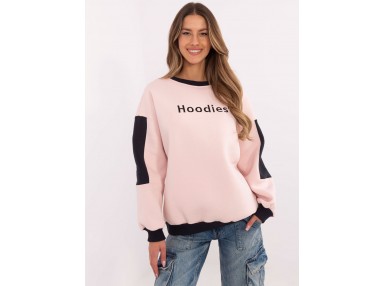 Sweat femme sans capuche - rose clair