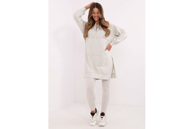 Ensemble avec sweat et leggings - gris clair