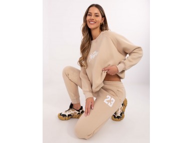 Ensemble avec sweat et pantalon - beige