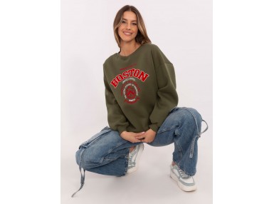 Sweat femme sans capuche - kaki