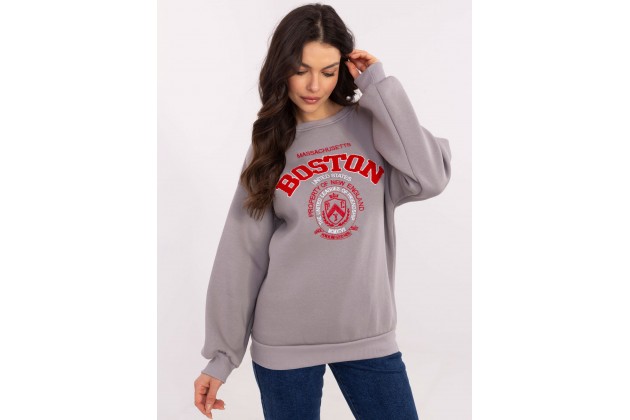 Sweat femme sans capuche - gris
