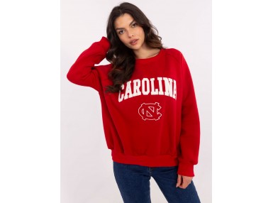 Sweat avec inscription - rouge