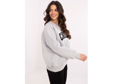 Sweat avec inscription - gris