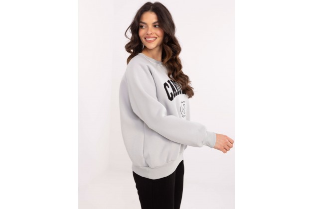 Sweat avec inscription - gris