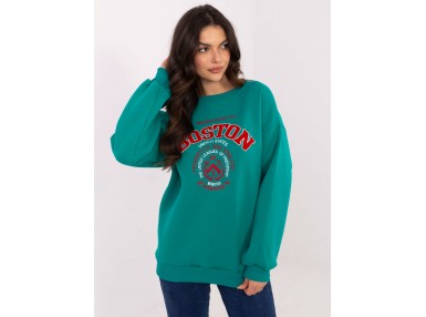Sweat femme sans capuche - turquoise