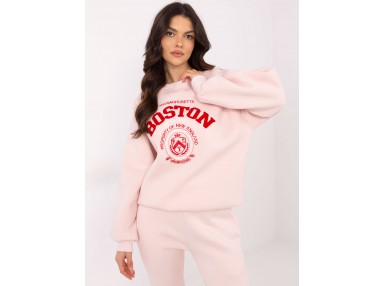 Sweat femme sans capuche - rose clair