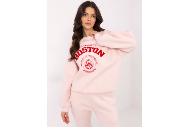 Sweat femme sans capuche - rose clair