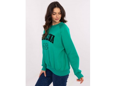 Sweat avec inscription - turquoise