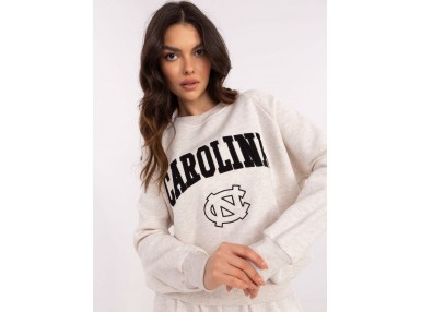 Sweat avec inscription - beige