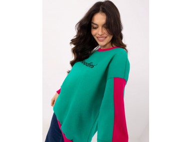 Sweat femme sans capuche - turquoise