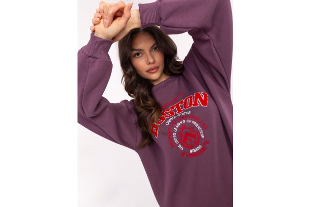 Sweat femme sans capuche - violet