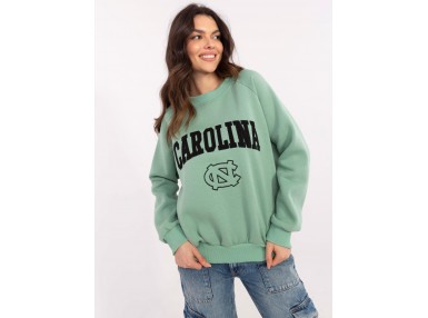 Sweat avec inscription - menthe