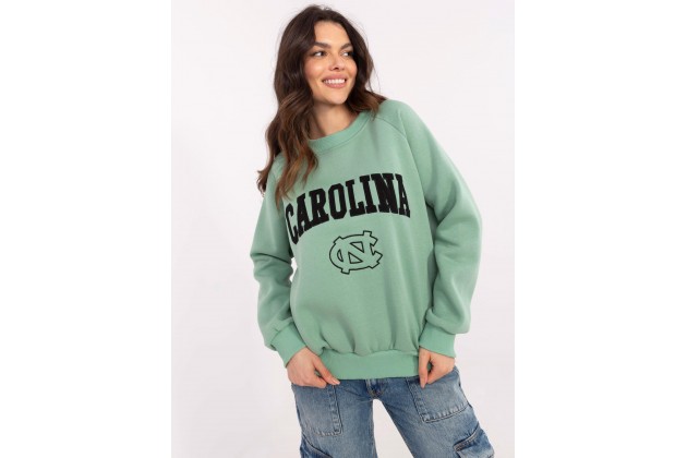 Sweat avec inscription - menthe