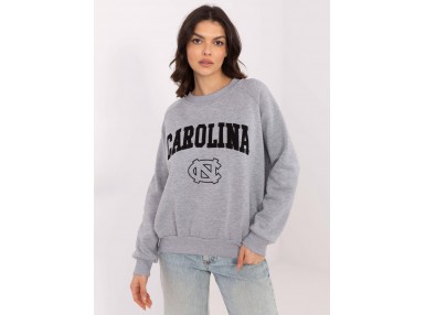 Sweat avec inscription - gris
