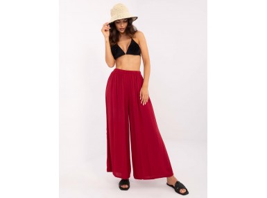 Pantalon ample élégant - bordeaux