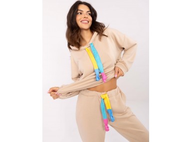 Ensemble avec sweat et pantalon - beige