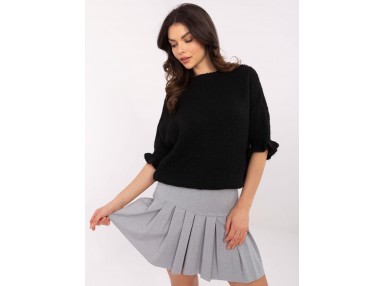 Pull en maille à manches 3/4 - noir