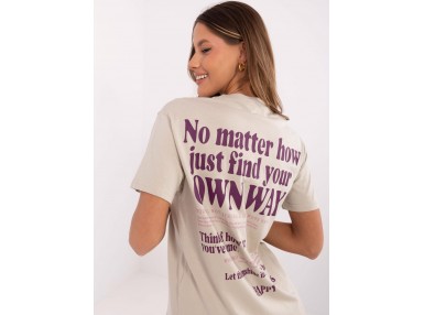 T-shirt en coton - beige